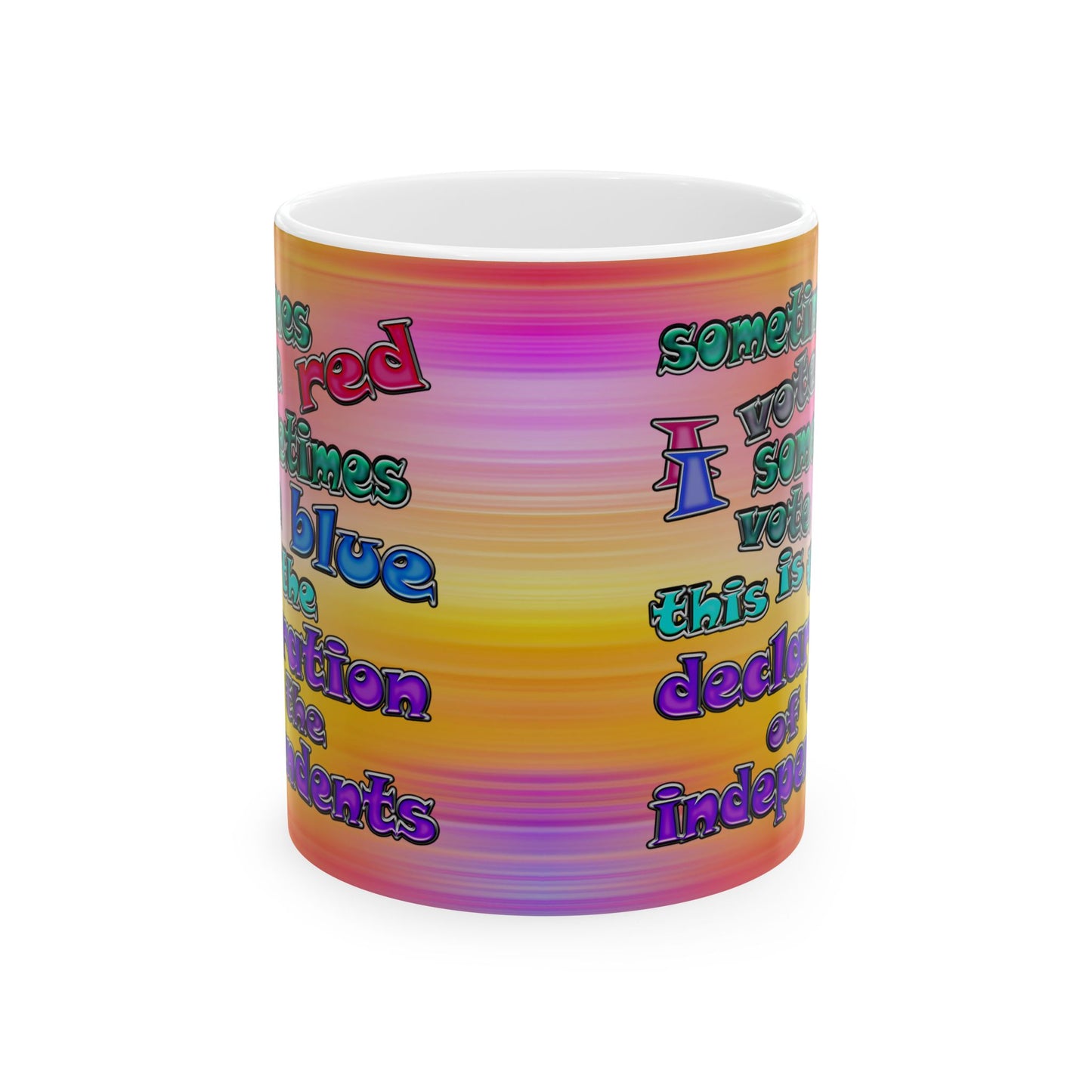 declaration of the independents - White Mug (color blur)
