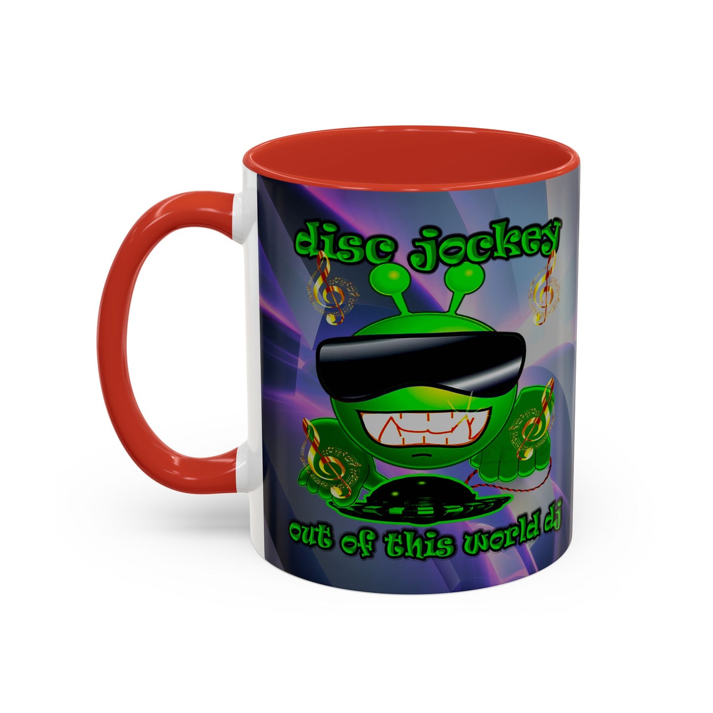 disc jockey - Accent Mug (grey-pink wave)