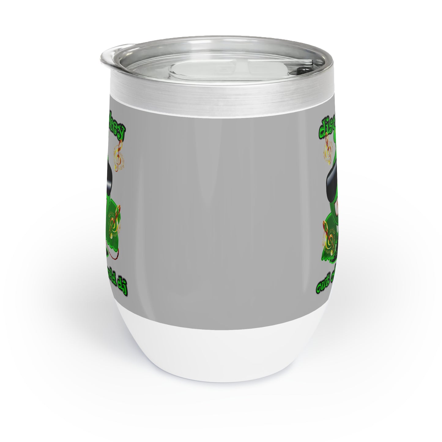 disc jockey - Chill Wine Tumbler (light grey)