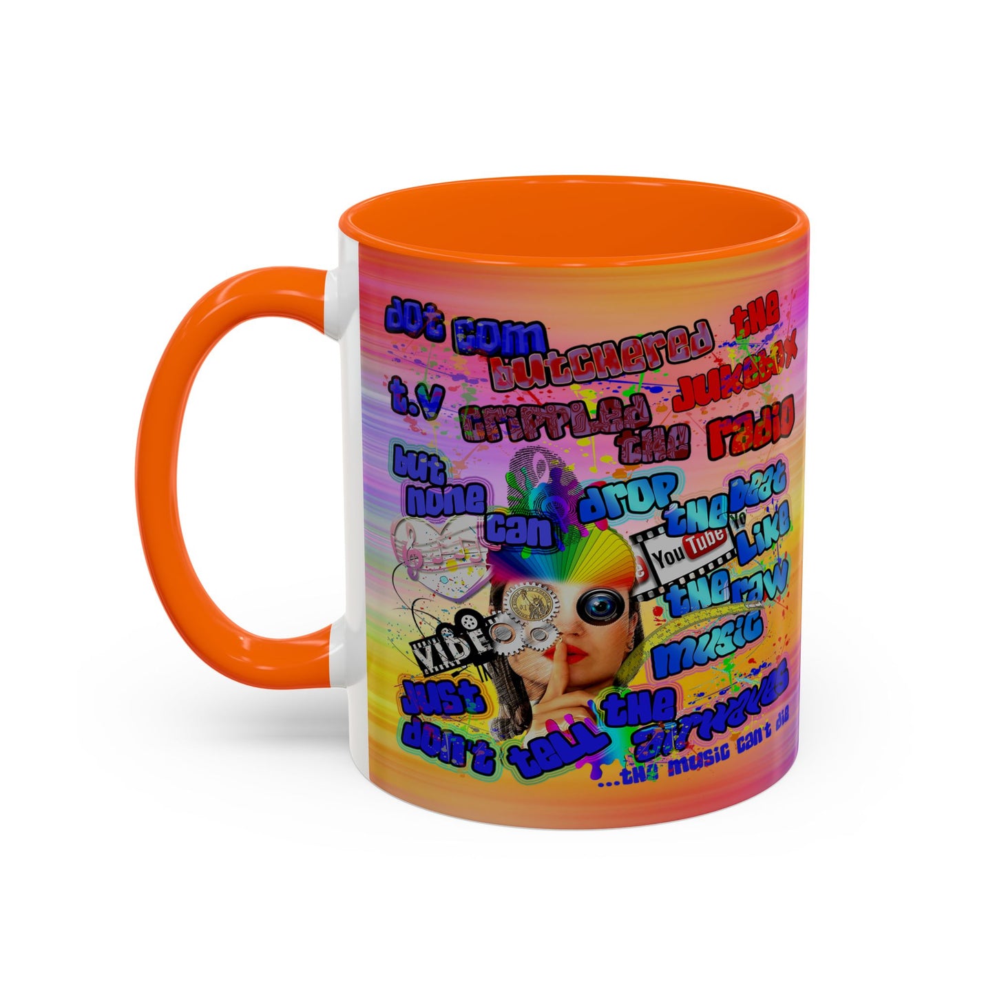 drop the beat - Accent Mug (color blur)