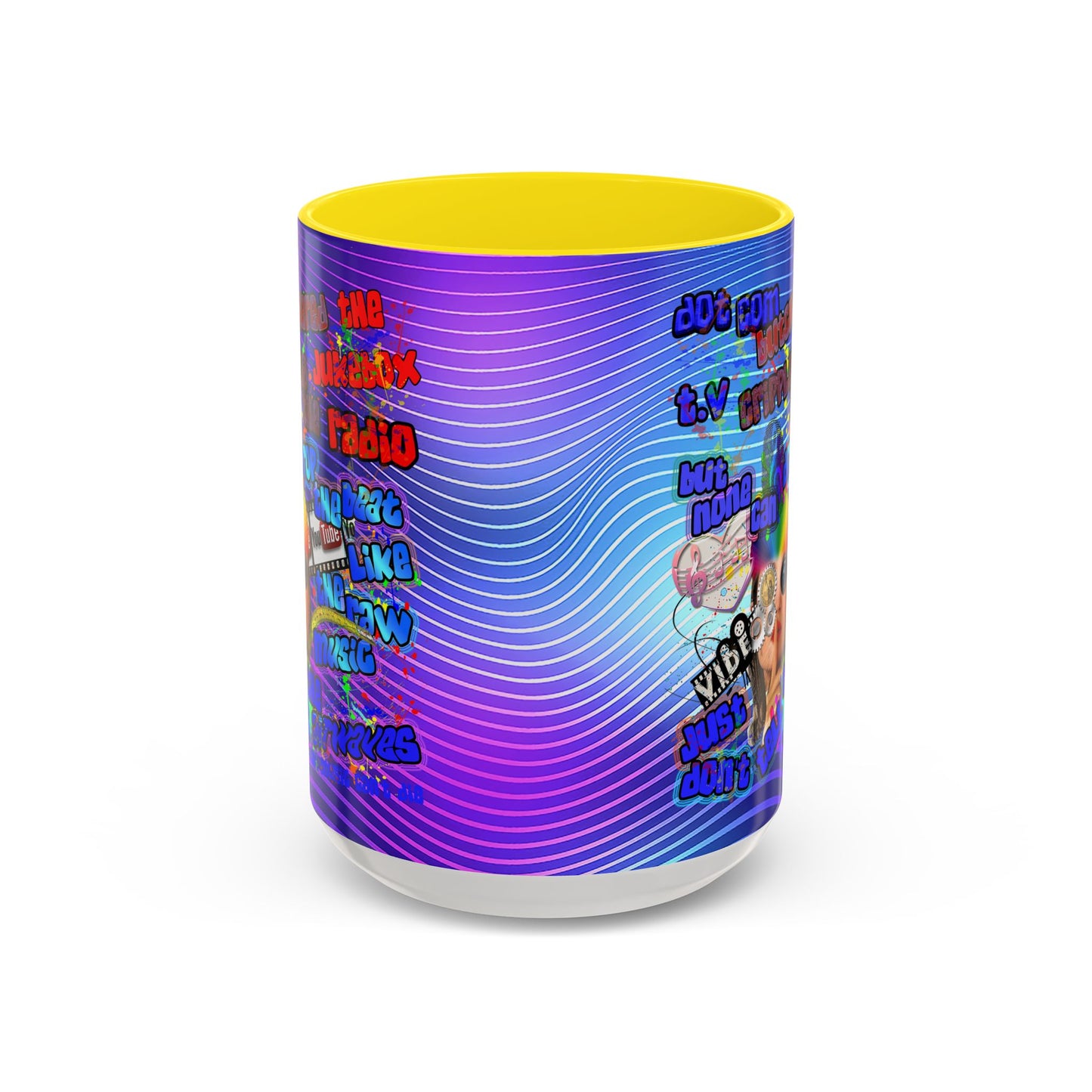 drop the beat - Accent Mug (purple wave)