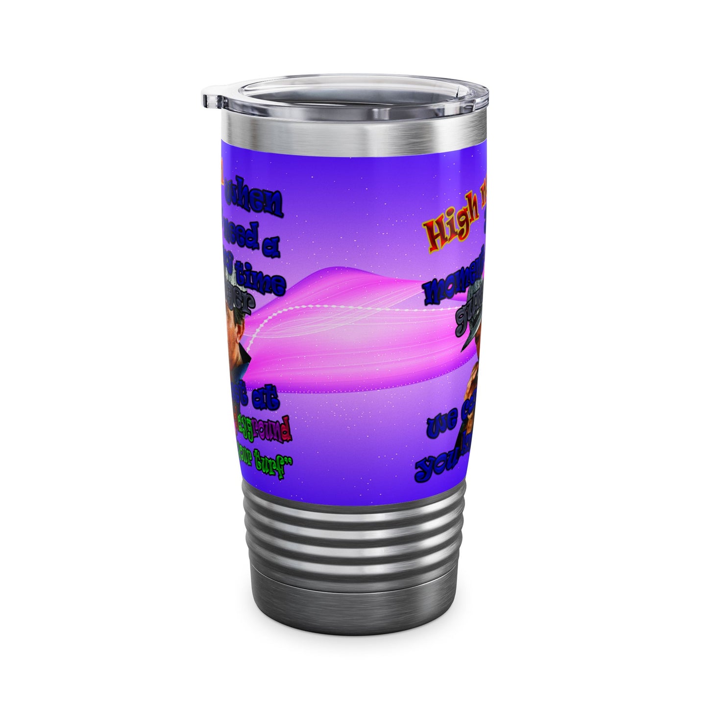 high noon - Ringneck Tumbler, 20oz (purple-pink wave)