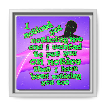 noticed you noticing - framed canvas art (purple-pink wave)