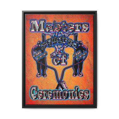 em cee squared - framed canvas art (burnt orange)