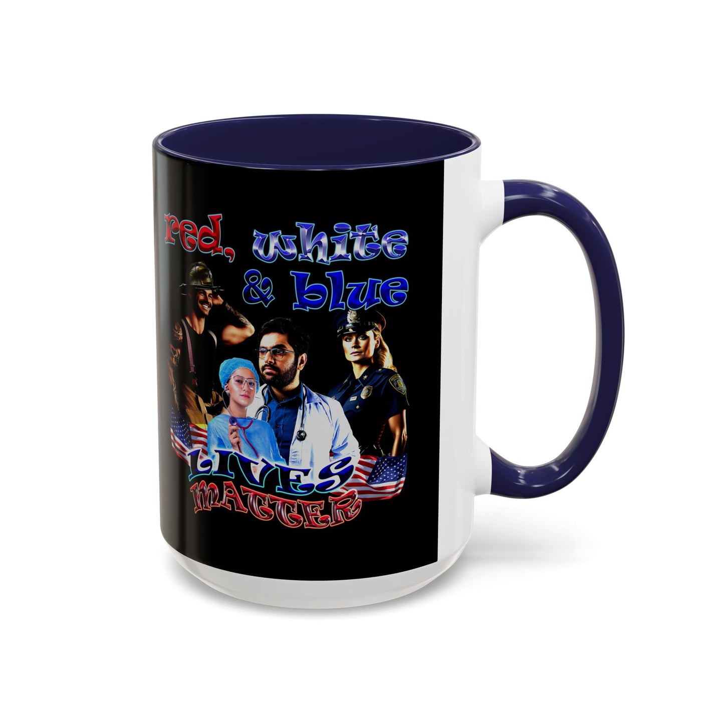rw&b lives matter - Accent Mug (black)