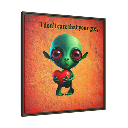 I don't care that your grey - framed canvas art (burnt orange)