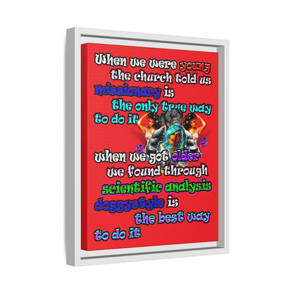 doggystyle - framed canvas art (red)