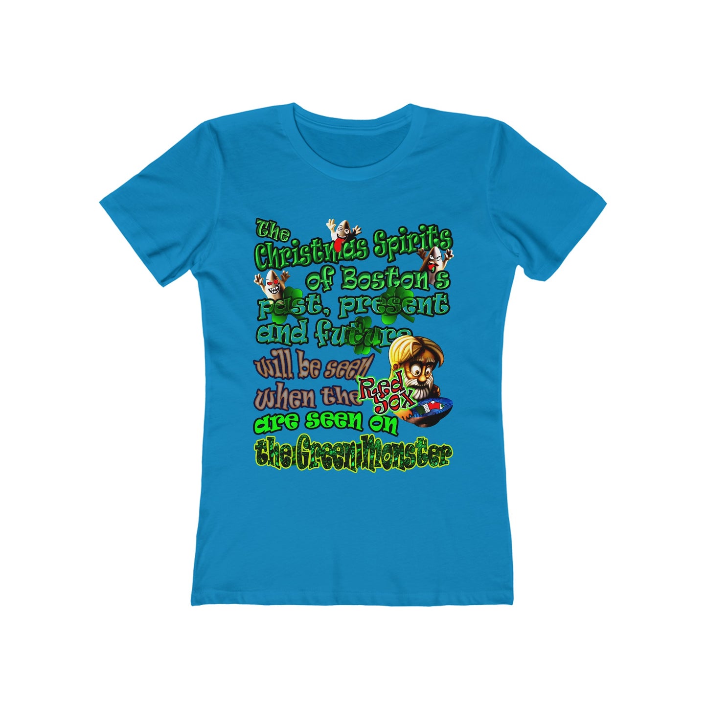 christmas spirits of boston - Women's The Boyfriend Tee