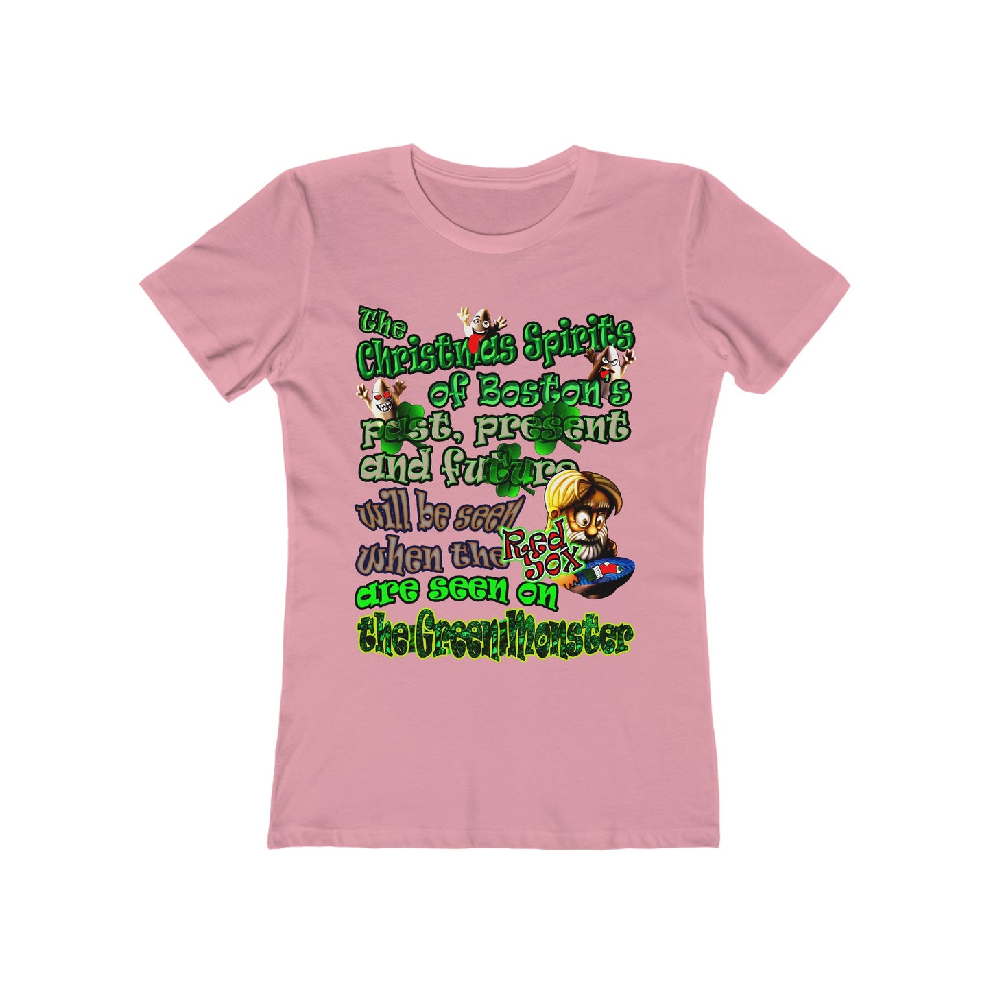 christmas spirits of boston - Women's The Boyfriend Tee