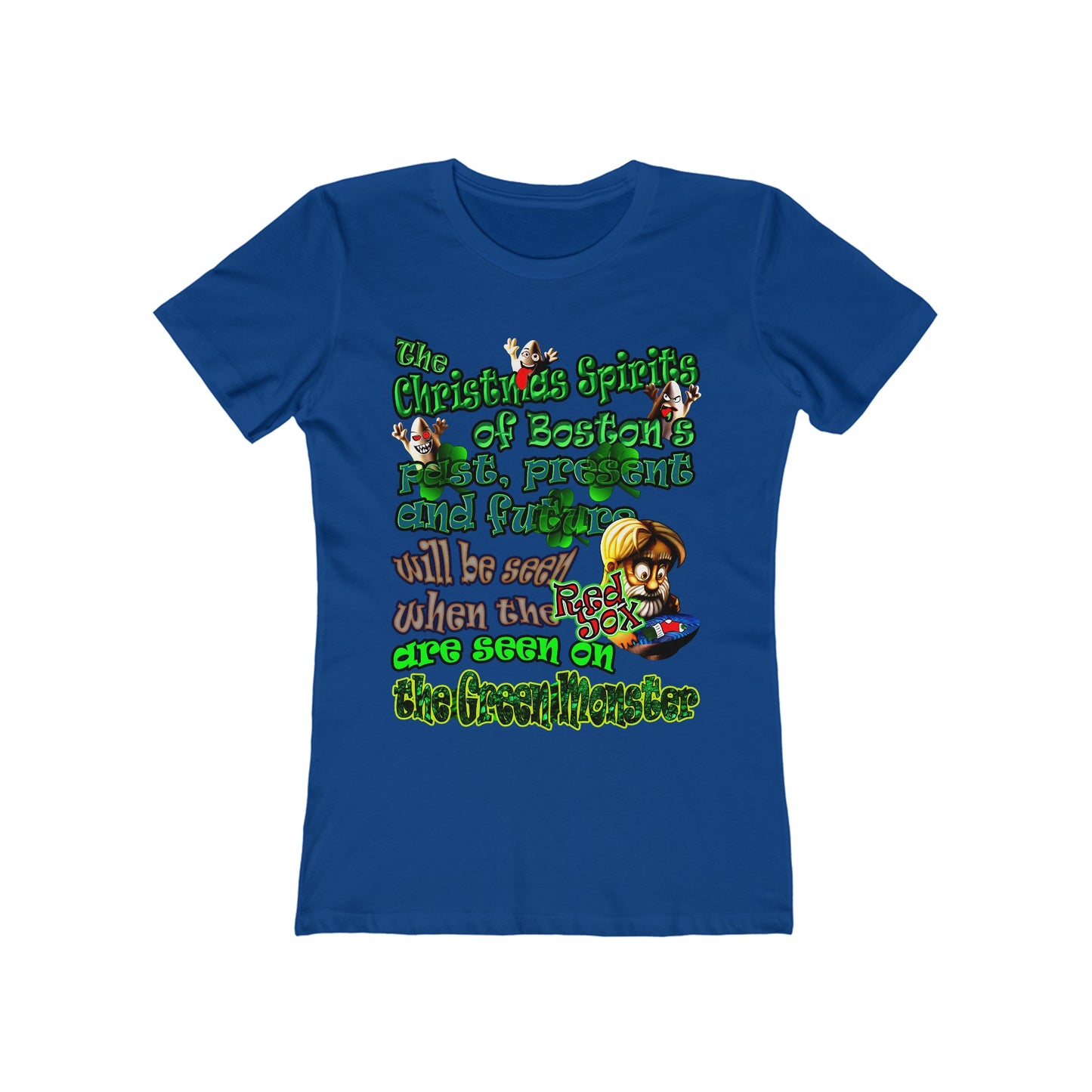 christmas spirits of boston - Women's The Boyfriend Tee