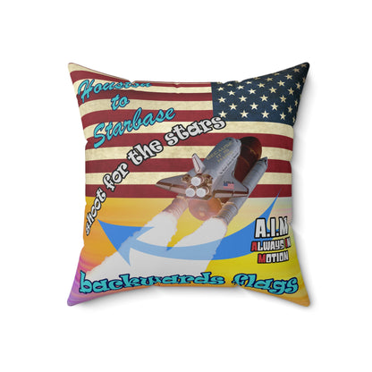 shoot for the stars - Spun Polyester Square Pillow - (color blur)