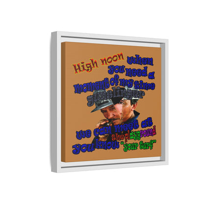 high noon - framed canvas art (light brown)