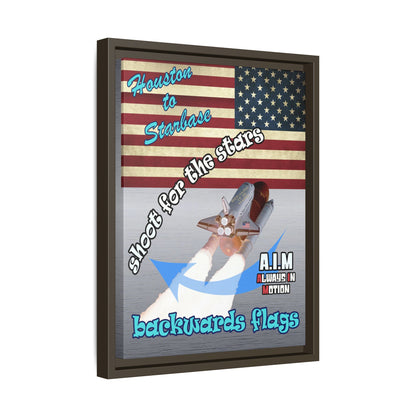 shoot for the stars - framed canvas art (brushed nickel)