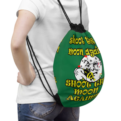 shoot the moon again - Drawstring Bag (dark green)