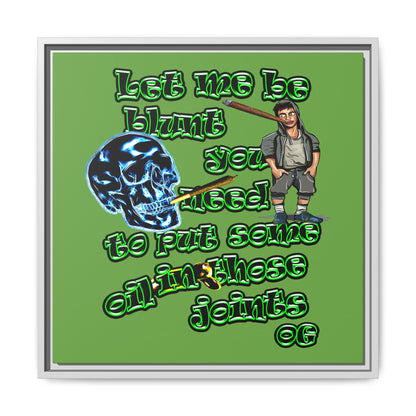 og - framed canvas art (green)