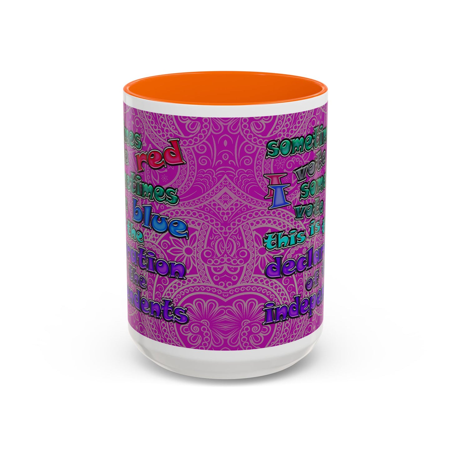 declaration of the independents - Accent Mug (pink swirl)