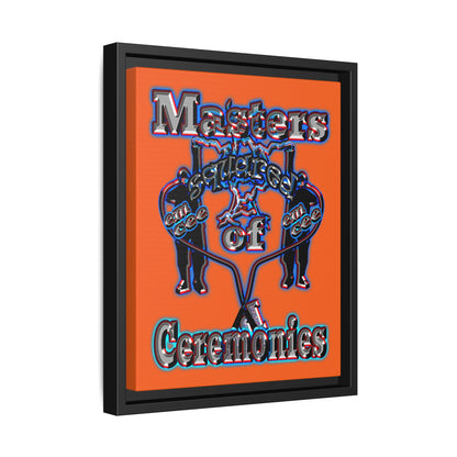 em cee squared - framed canvas art (orange)