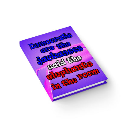 donkeys and elephants - journal-blank (purple-pink wave)