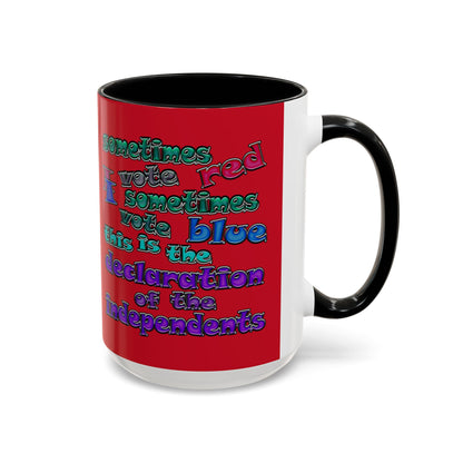 declaration of the independents - Accent Mug (dark red)