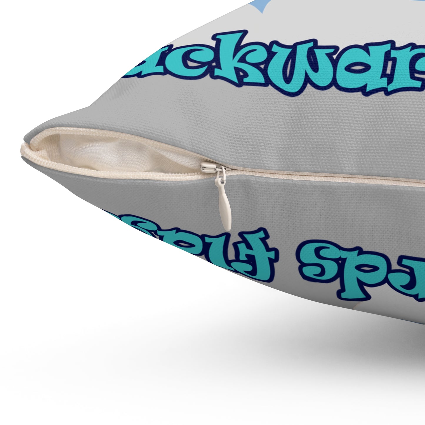 shoot for the stars - Spun Polyester Square Pillow - (light grey)