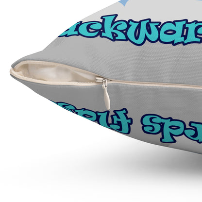 shoot for the stars - Spun Polyester Square Pillow - (light grey)