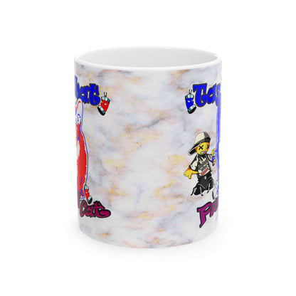 tag that - White Mug (white marble)