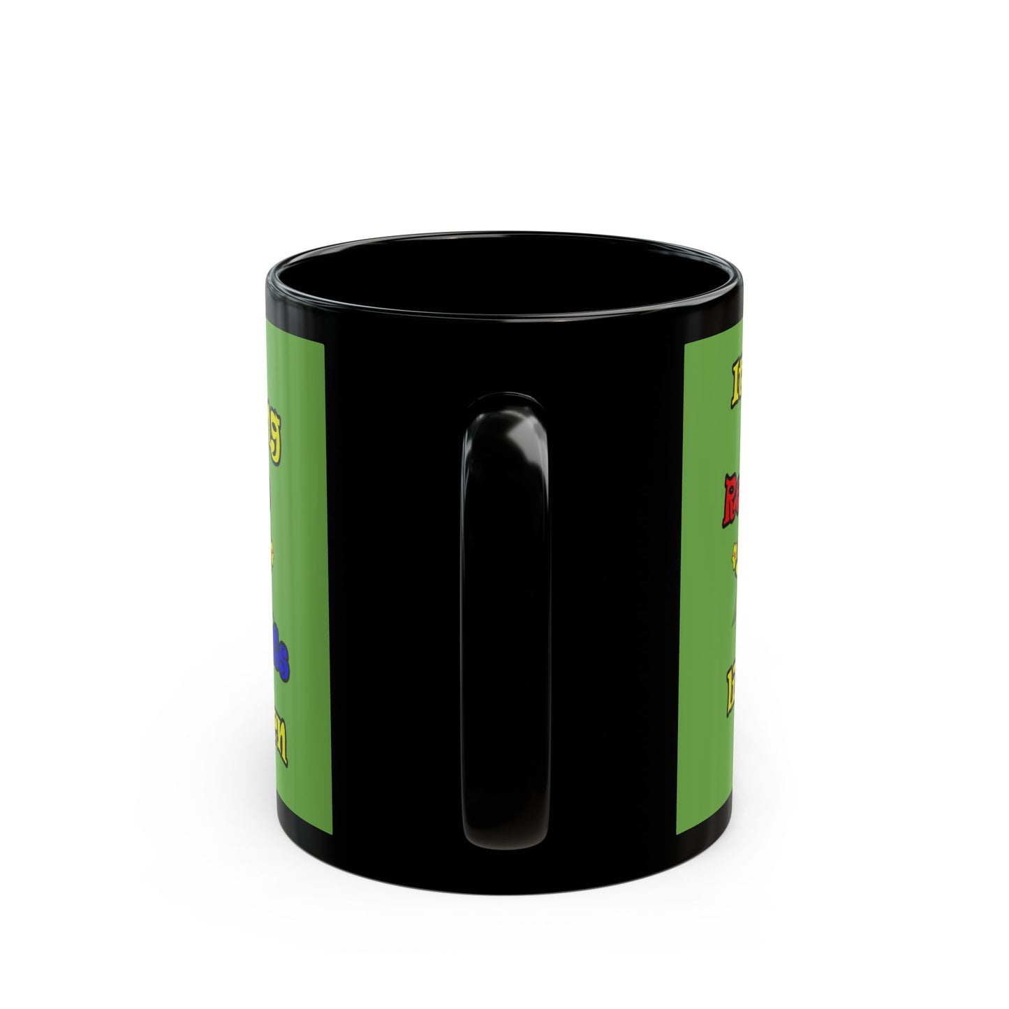 popping like popcorn - Black Mug (green)
