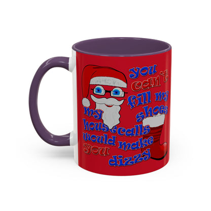 santa's shoes - Accent Mug (dark red)