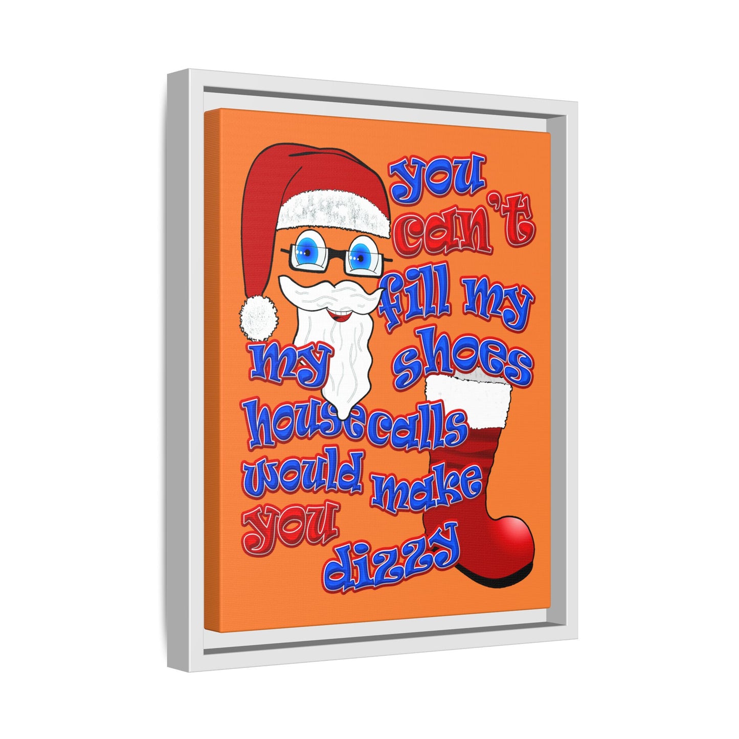 santa's shoes - framed canvas art (crusta)