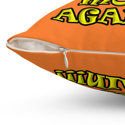 shoot the moon again - Spun Polyester Square Pillow - (crusta)