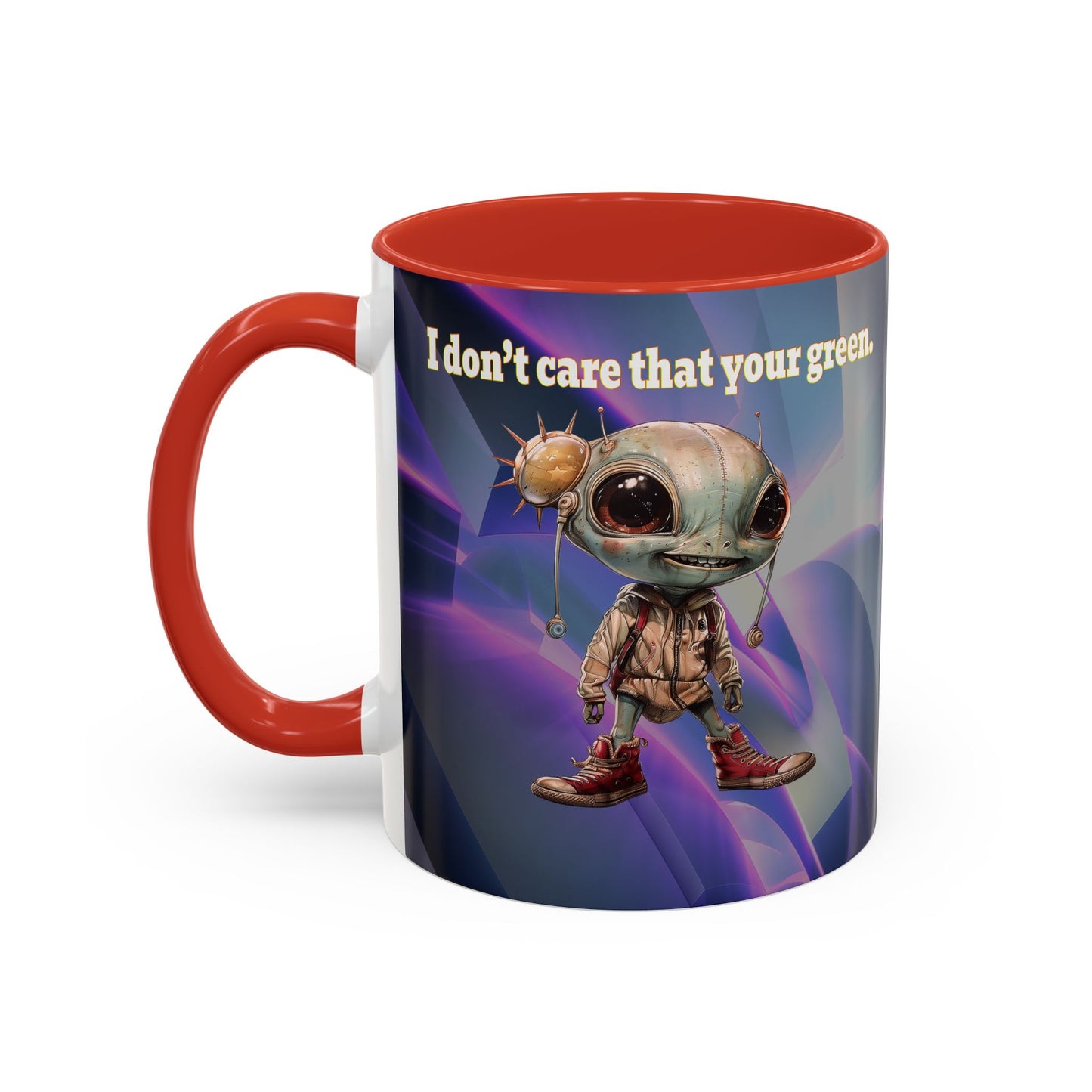 I don't care that your grey - Accent Mug (grey-pink wave)