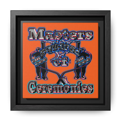 em cee squared - framed canvas art (orange)