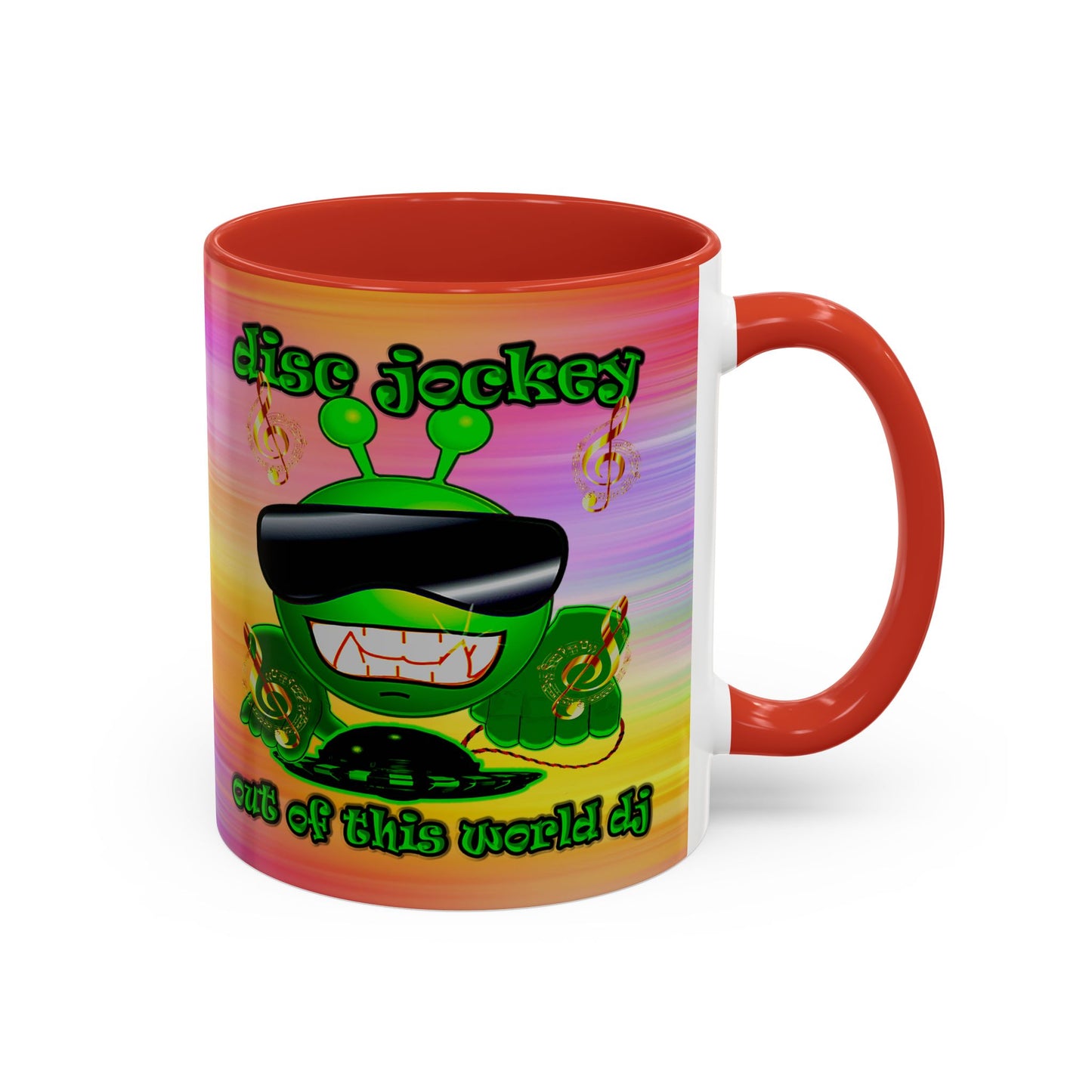disc jockey - Accent Mug (color blur)