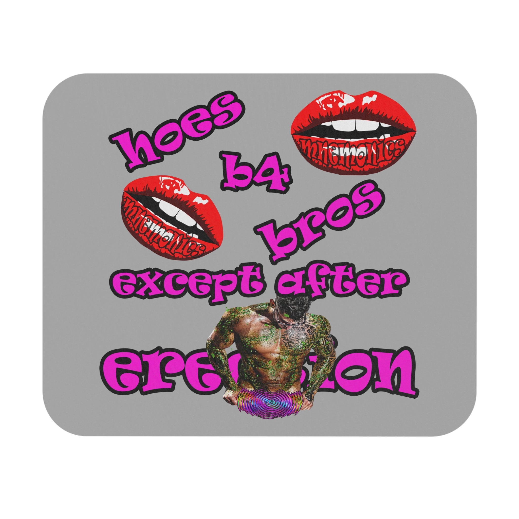 hoes b4 bros - Mouse Pad (Rectangle) (light grey)
