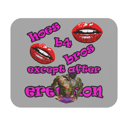 hoes b4 bros - Mouse Pad (Rectangle) (light grey)
