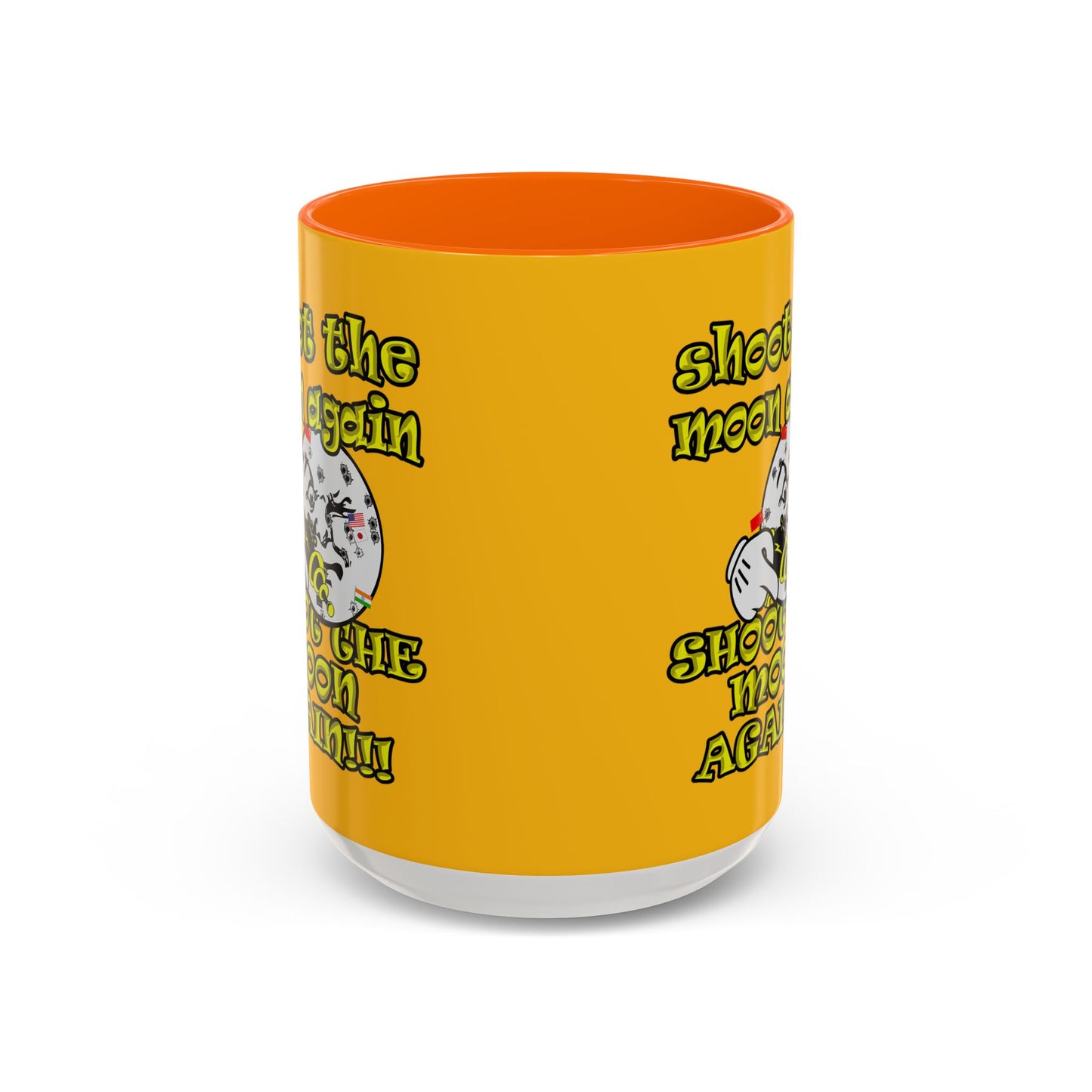 shoot the moon again - Accent Mug (yellow)