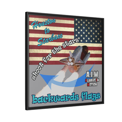 shoot for the stars - framed canvas art (grey)