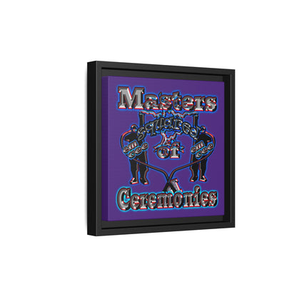 em cee squared - framed canvas art (purple)