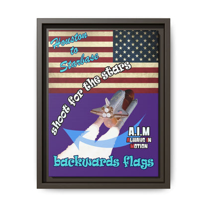 shoot for the stars - framed canvas art (purple)