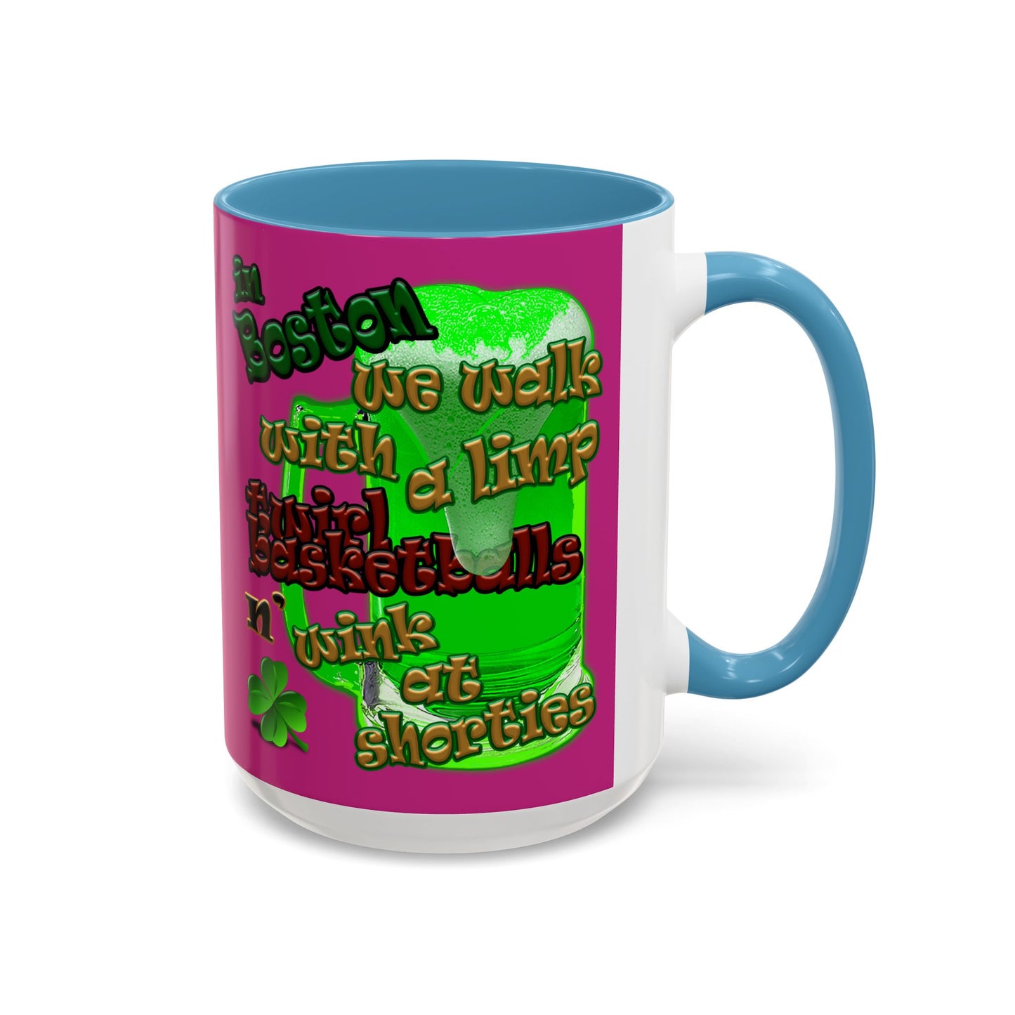 celtics logo - Accent Mug (pink)