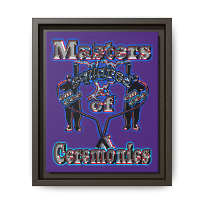 em cee squared - framed canvas art (purple)