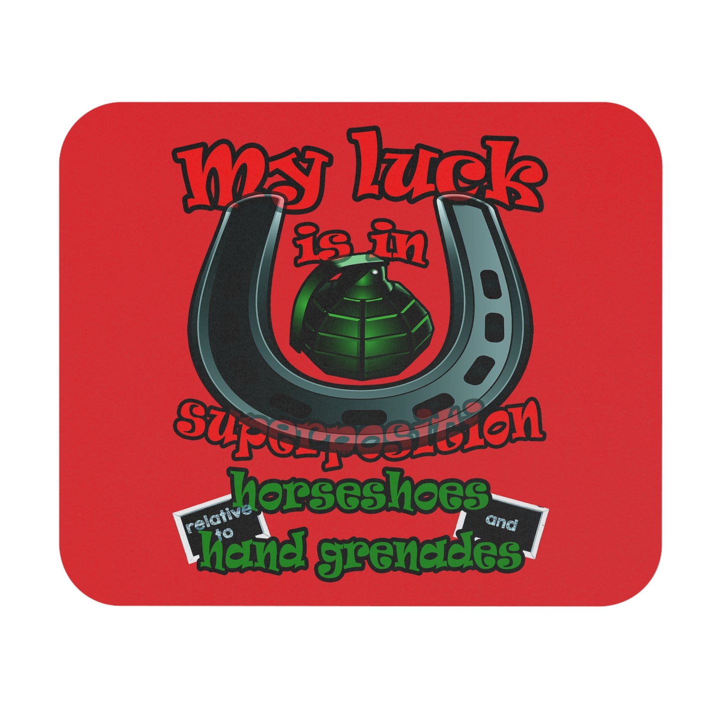 my luck - Mouse Pad (Rectangle) (red)