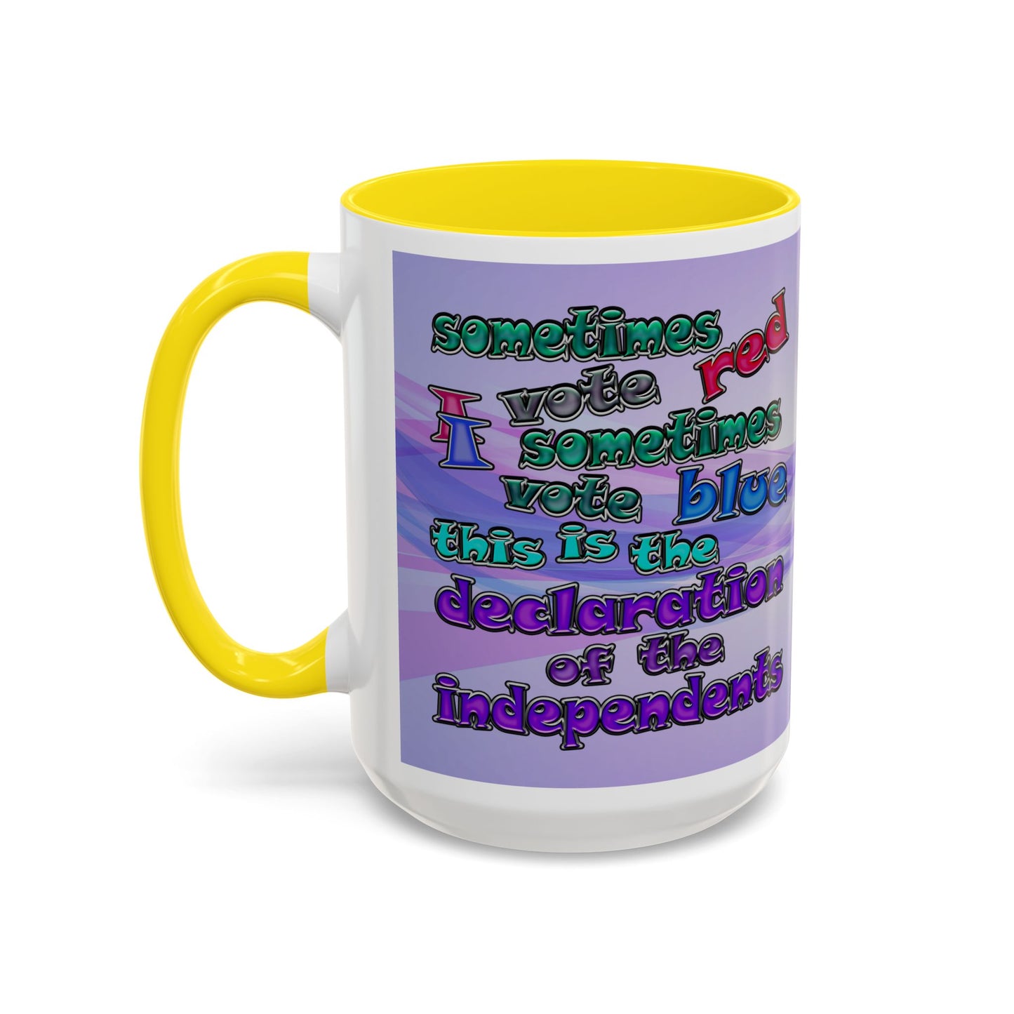 declaration of the independents - Accent Mug (light blue-pink wave)