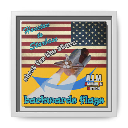 shoot for the stars - framed canvas art (yellow)