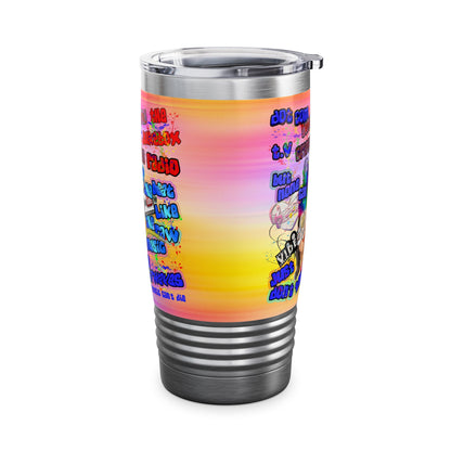 drop the beat - Ringneck Tumbler, 20oz  (color blur)