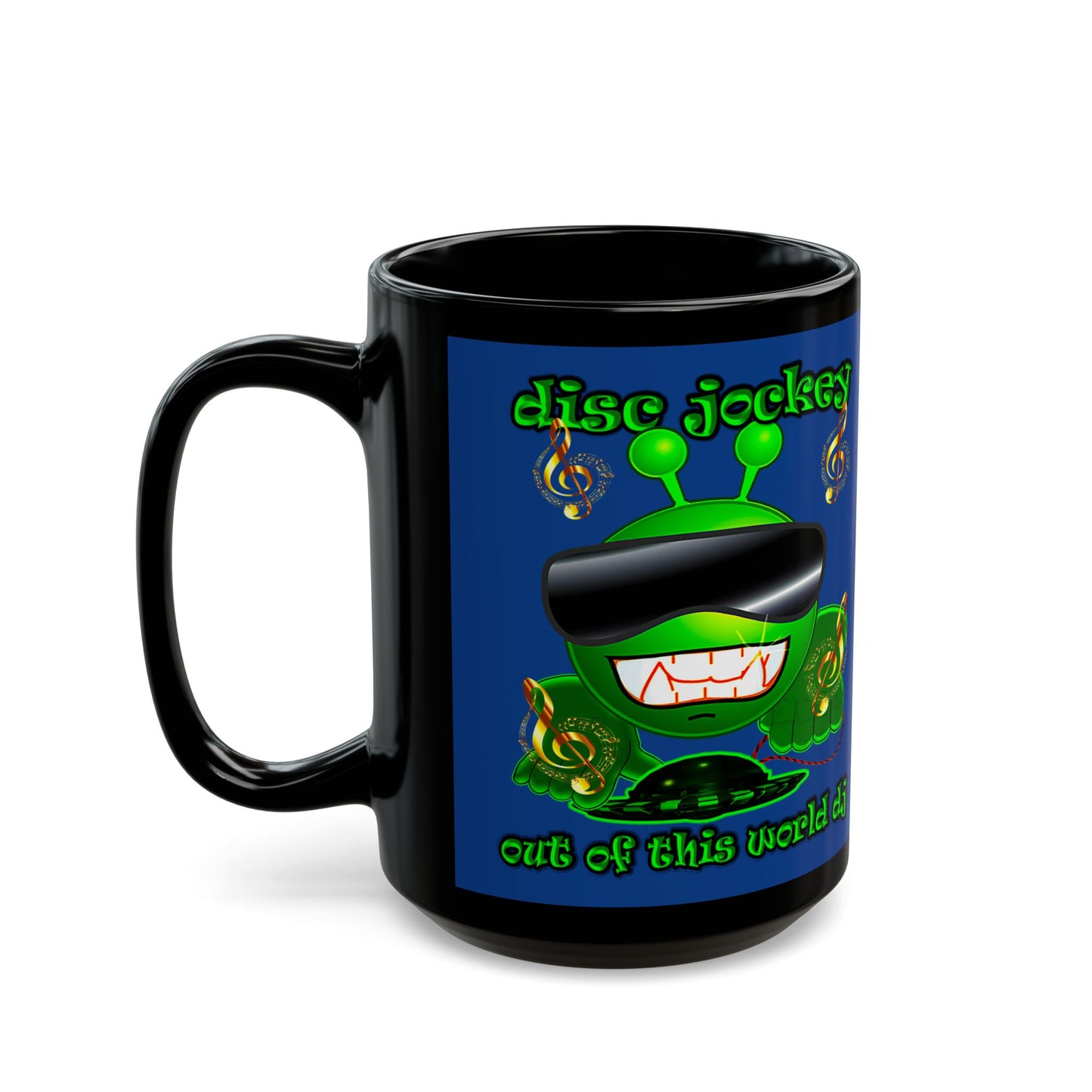 disc jockey - Black Mug (dark blue)