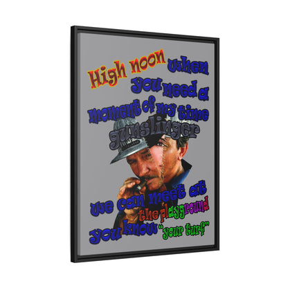 high noon - framed canvas art (grey)