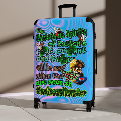 christmas spirits of boston - Suitcase (light blue-purple wave)