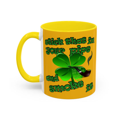 celtics logo - Accent Mug (yellow)
