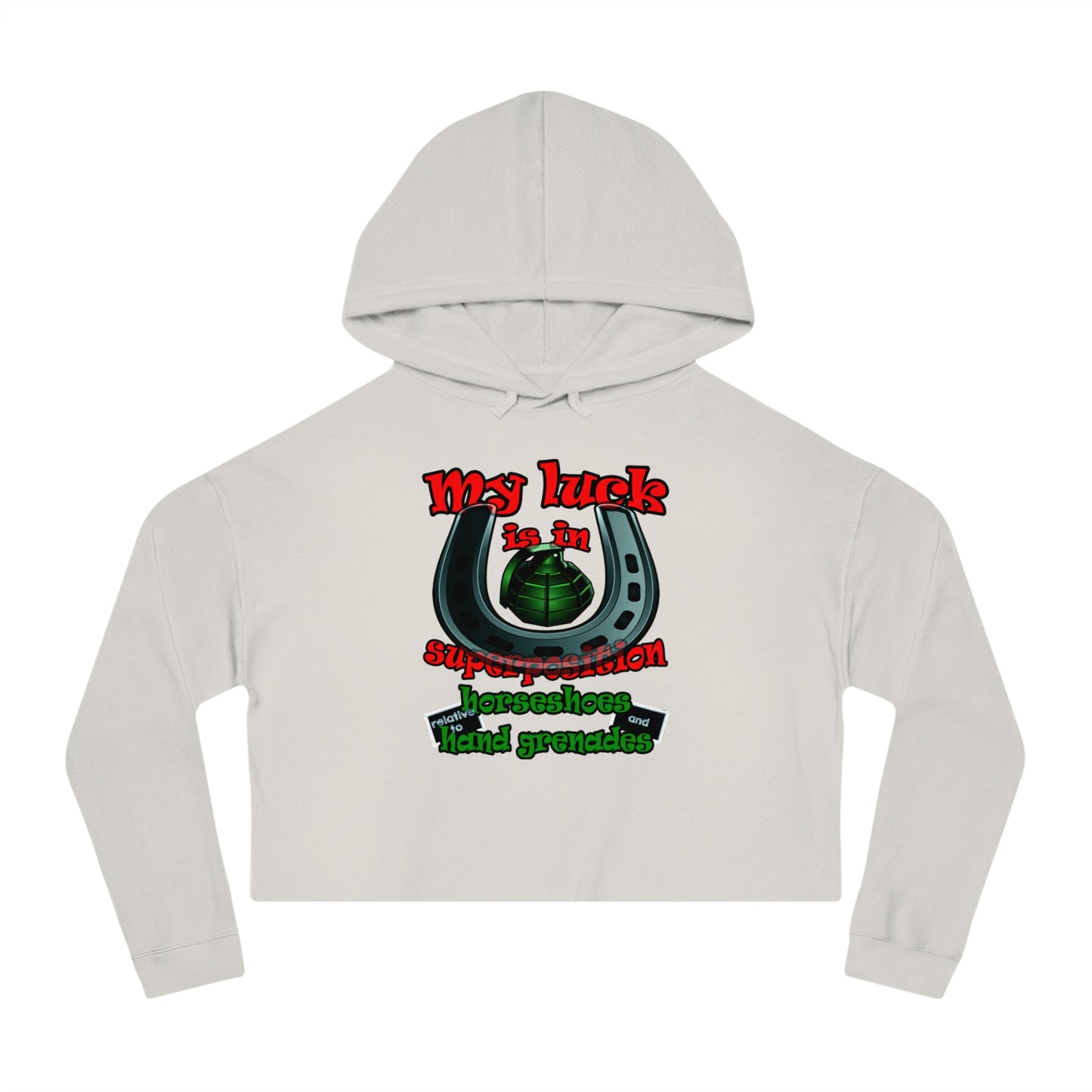 my luck - Women’s Cropped Hooded Sweatshirt